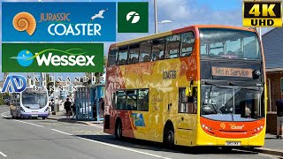 First Wessex Jurassic Coaster X54 Poole to Weymouth via Lulworth amp Wareham ADL Dennis Enviro400 [upl. by Inalem907]