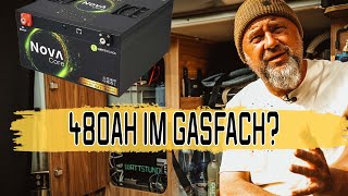 WATTSTUNDE NOVA Core 480AH  statt HYMER Smart Battery System ins GASFACH [upl. by Riffle983]