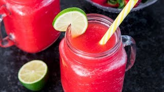 Frozen Strawberry Daiquiri Cocktail Recipe  Summer Slush at it’s best [upl. by Einaej64]