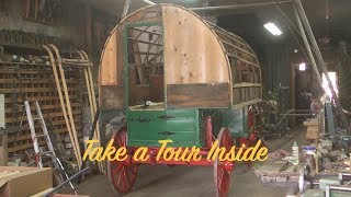 Take a Tour In a Sheep Wagon amp See the Way of a Shepherds Life  Engels Coach Shop [upl. by Rubia]