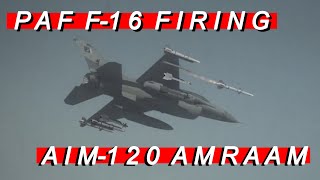 PAF F16 Firing AIM120 AMRAAM Missile  Pakistan Air Force [upl. by Nivlag]