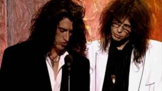 Aerosmith induct Led Zeppelin Rock and Roll Hall of Fame inductions 1995 [upl. by Eblehs12]