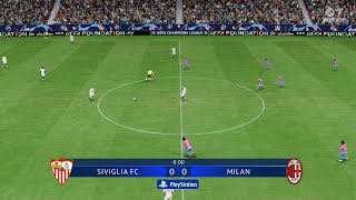 FC 24  SIVIGLIA VS AC MILAN  OTTAVI DI CHAMPIONS LEAGUE 20242025 GAMEPLAY [upl. by Ahsenyt]