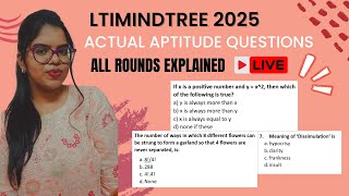 LTIMINDTREE 2025  Actual questions  Rounds explained  Watch now [upl. by Cousins]