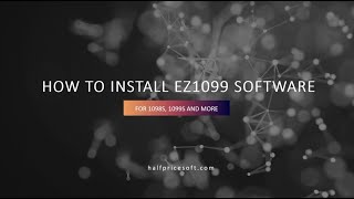 How to install ez1099 software [upl. by Nnairak859]