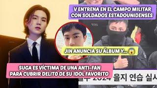 ULTIMO MINUTO🔴SUGA FUE VICTIMA DE UN ANTIFAN V DE BTS EN ENTRENA CON MILITARES ESTADUNIDENSES [upl. by Ynnattirb]