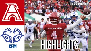 Águilas Blancas IPN vs Borregos CEM Highlights C 14 Grandes  Liga Mayor ONEFA 2023  Semana 6 [upl. by Yhtak]