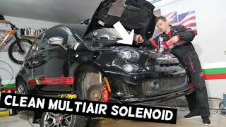 FIAT 500 HOW TO CLEAN MULTIAIR SOLENOID FIAT 500 ABARTH VVT VARIABLE TIMING SOLENOID CLEANING [upl. by Abram]