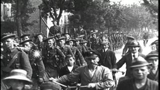 British forces march into Oppeln Upper Silesia following Third Silesian Uprising HD Stock Footage [upl. by Poppy763]