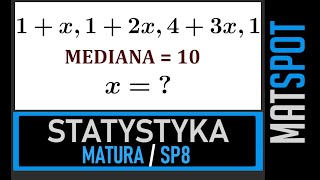 Zadanie maturalne  statystyka mediana [upl. by Eiggem55]