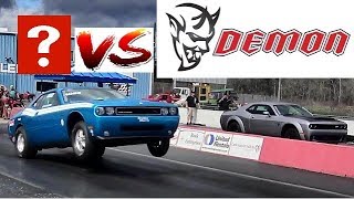 Dodge DEMON vs Challenger Drag Pack  WHICH WINS  14 Mile Drag Race  RoadTestTV ® [upl. by Atteniuq91]