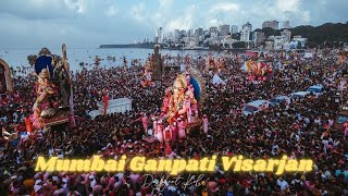 MUMBAI GANPATI VISARJAN 2024  GIRGAON CHOWPATTY  LALBAUG CHA RAJA VISARJAN 2024 [upl. by Kcirredal]