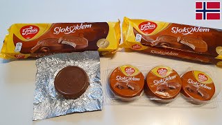 Freia Sjokoklem Wafer Biscuit Norwegian Chocolate Review 🇳🇴 [upl. by Clarette632]