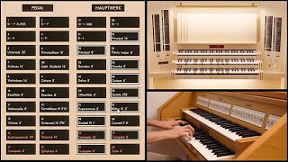 Tour of Stops  Philharmonie Essen Hauptwerk Sampleset Kuhn  Demonstration HW5 Voxus Organs [upl. by Ivek172]