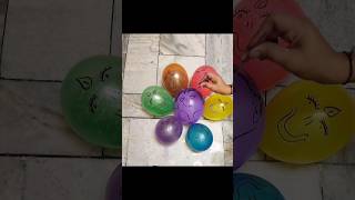 7 Happy Balloons Popping Reverse Video Asmr Satisfying Water Color [upl. by Danielson]