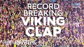 The recordbreaking Viking Clap at Canberra Stadium  NRL on Nine [upl. by Orelee]