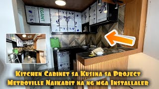 Kitchen Cabinet sa Kusina sa Project Metroville naikabit na ng mga Installer [upl. by Susy732]