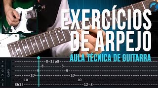 Exercícios de Arpejo aula técnica de guitarra [upl. by Domph268]