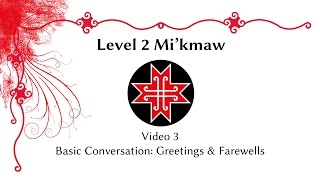 Level 2 Mikmaw Video 03  Basic Conversation  Greetings amp Farewells [upl. by Rice126]