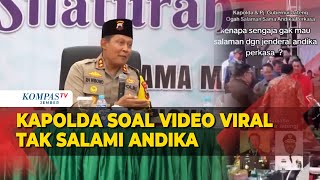 Kapolda Jateng Respons Video Viral Dirinya Tak Salami Cagub Andika Perkasa [upl. by Assener]