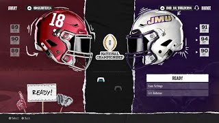 Bama repeats vs James MadisonEA SPORTS College Football 25 [upl. by Undis]