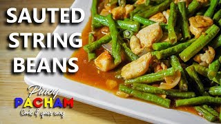 How to cook ADOBONG SITAW String Beans  PinoyPaCham Ep015 [upl. by Hasheem116]