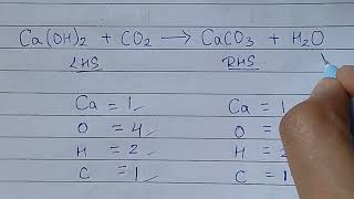 How to balance CaOH2  CO2  CaCO3  H2O [upl. by Devinne254]