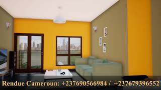 Construction Immeuble R3 Cameroun Rendue 3D intérieur  Building Storey house in Cameroon [upl. by Coltson860]