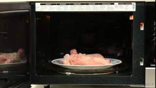 Samsung CE108MDFS Convection Microwave Oven  How To Power Defrost Chicken [upl. by Friedly]