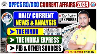 UPPCS 2024  Current Affairs UPPCS  UPPCS Current Affairs 2024  The Hindu PIB Today News Analysis [upl. by Weston]