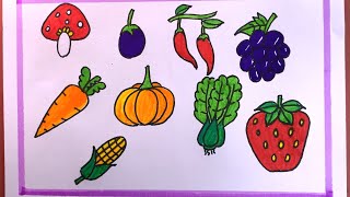 Master Vegetable Drawing in Minutes with These Simple Steps [upl. by Onoitna]