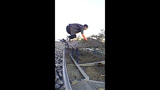 Brian Shima insane drop off roof to plywood roll to 180 shorts [upl. by Ssegrub138]