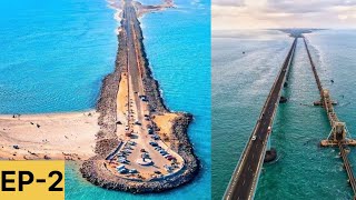 Ram SetuDhanushkodiSrilanka 18 km onlyRoad End HereFirst Railway StationDrAPJPamban Bridge [upl. by Nosiaj]