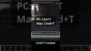 How to Crossfade Audio and Video Clips in Davinci Resolve with Shortcut Keys contentcreator [upl. by Atsocal]