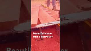 gorgeous lumber from a chainsaw norwood pm14 portable off grid mill offgrid [upl. by Aimahs]