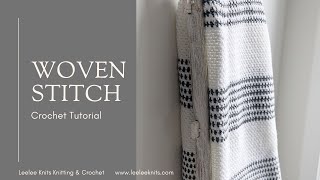 Crochet Moss Stitch Woven Stitch Tutorial For Beginners [upl. by Lai]