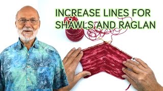 Different increase lines for Shawls and Raglan [upl. by Harilda]