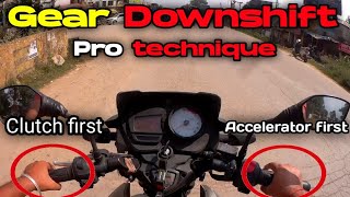 How to downshift gear in bike  How to down shift gears on a motorcycle  bike chalana sikhe [upl. by Yve]