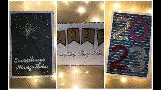 Kartki noworoczne DIY  New Years Cards TUTORIAL [upl. by Nosoj]