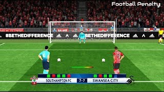 Southampton vs Swansea City  Penalty Shootout  PES 2017 Gameplay [upl. by Zeba]