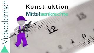 Konstruktion einer Mittelsenkrechten [upl. by Tedra769]