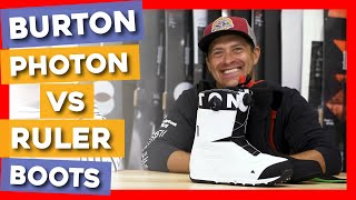 2020 Burton Photon vs Ruler Snowboard Boots [upl. by Ahsimin]