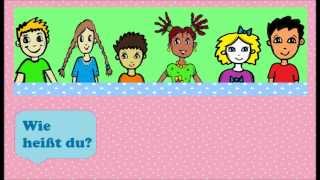 Deutsch lernen Wie heißt du  einfaches Kinderlied  quotWhats your namequot German song for kids [upl. by Norac]