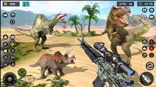 Wild Dino Hunting Game 3D Dinosaur Games  Android Gameplay [upl. by Ahsinehs]