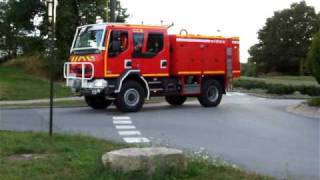 pompiers qui part sur un feu de landes [upl. by Droffats]