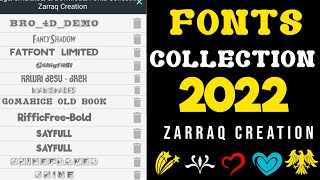 Fonts Collection Zip File 2022  Fonts Pack Free Download  ttf font zip file  Zarraq Creation [upl. by Ahseikan928]