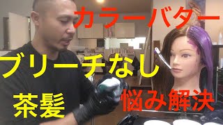 【エンシェールズ カラーバター】ブリーチなしの茶髪に人気の4色で染めてみた カラーバターで悩んでる方は必見です [upl. by Bo322]