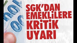 SGK Hareketsiz Emekli Maaşı Uyarısı [upl. by Franni]