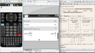 Ch1 Résolution déquations du second degré  avec le discriminant TINspire [upl. by Selbbep]