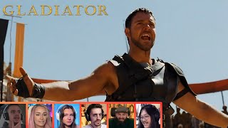 Reactors Reacting to MAXIMUS Yelling quotARE YOU NOT ENTERTAINEDquot  Gladiator [upl. by Asirb774]